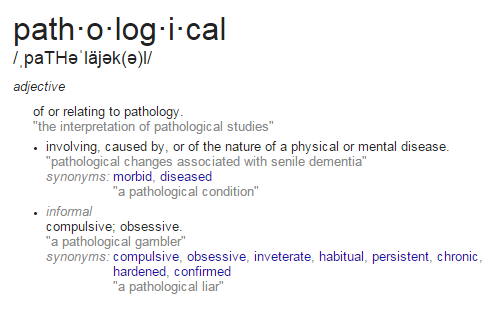 define pathological